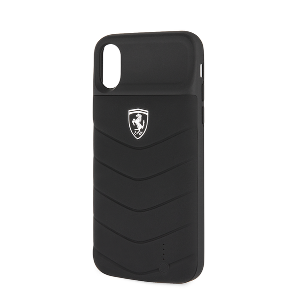 Ferrari Power Case Full Cover Deboss Lines Rubber IPX Black
