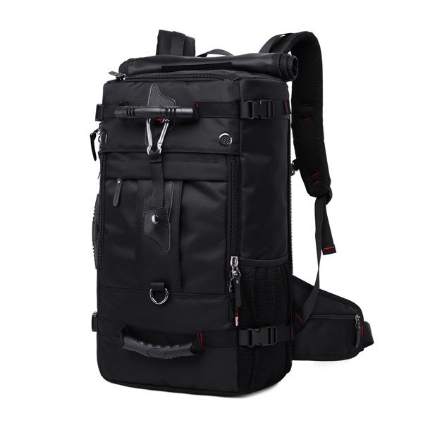 KAKA 2070 Large Capacity 40L Waterproof Travel Backpack - Black