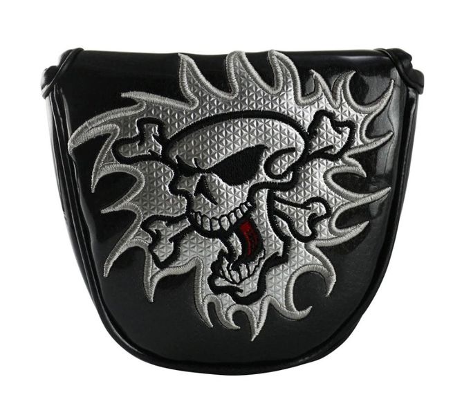 Skull Mallet Putter Cover - Black