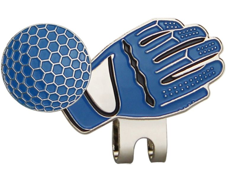 Blue Glove Hat Clip