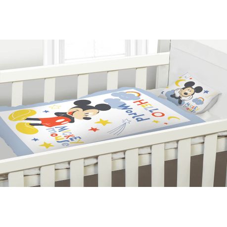 mickey mouse cot bedding set