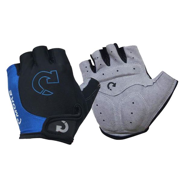 Anti-slip Half Finger Gloves - Blue (Size: L)