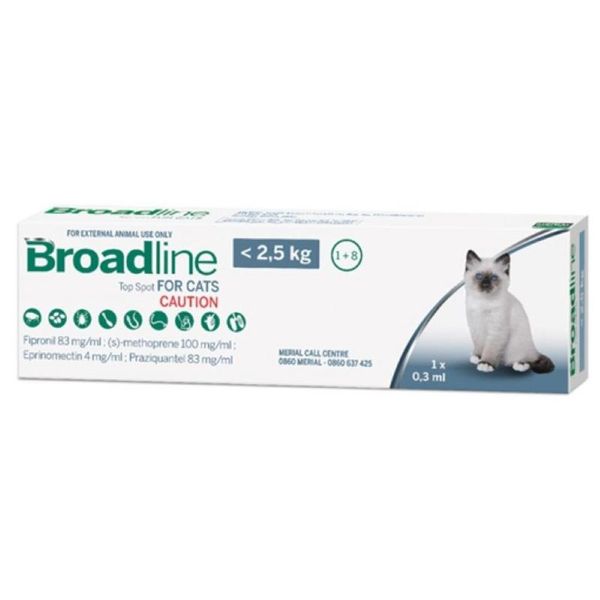 Broadline Mixed Parasite Top Spot for Small Cats