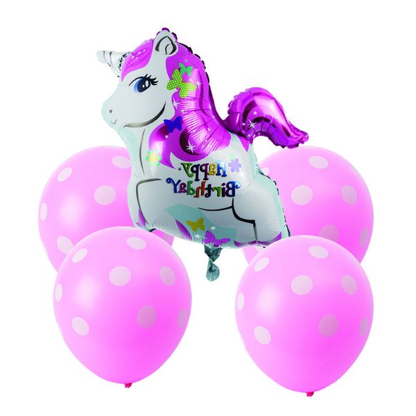 Unicorn Balloon Bouquet- Pink &amp; White