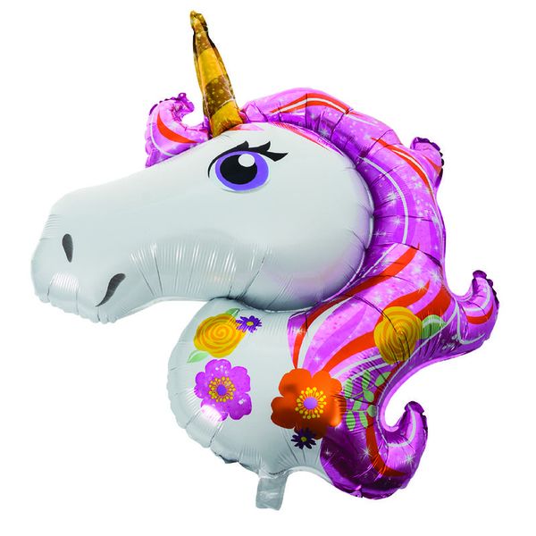 Unicorn Helium Foil Balloon - Pink