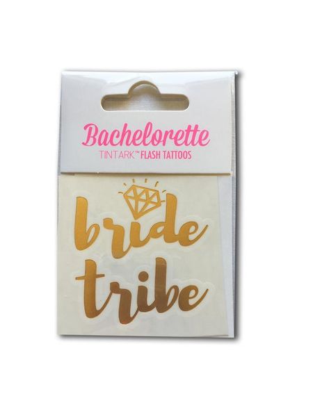 Oohlala Bachorlorette "Bride Tribe" Temporary Tatoo's Pack of 10