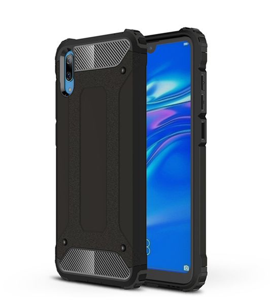 Shockproof Armor Case compatible with Huawei Y7 Pro 2019 Silver