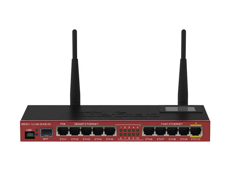 MikroTik Desktop WiFi and SFP Router RB2011UiAS-2HnD-IN