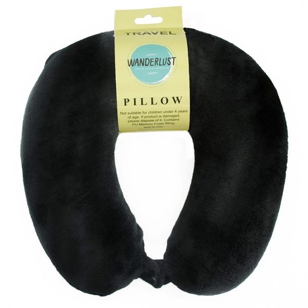 Wanderlust Plush Memory Foam Travel Neck Pillow
