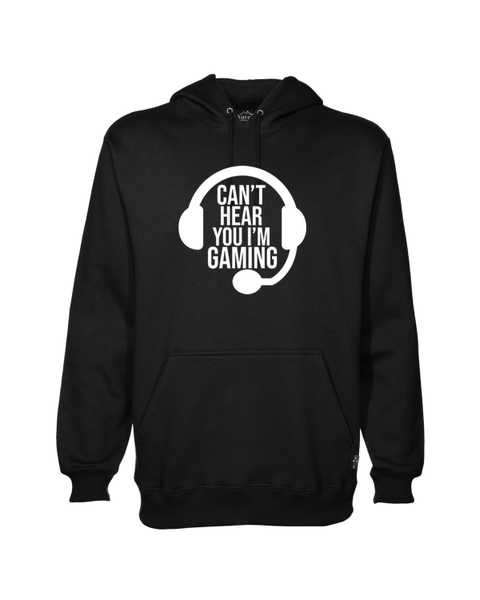 JuiceBubble Can't Hear You Gaming Mens Hoodie - Black - 2XL