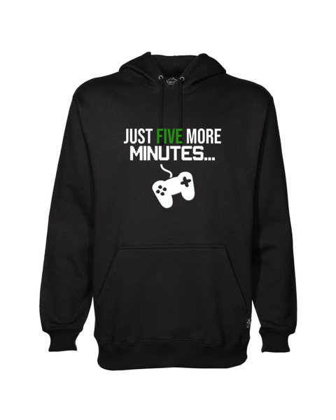 JuiceBubble Just 5 More Minutes Mens Hoodie - Black - 2XL