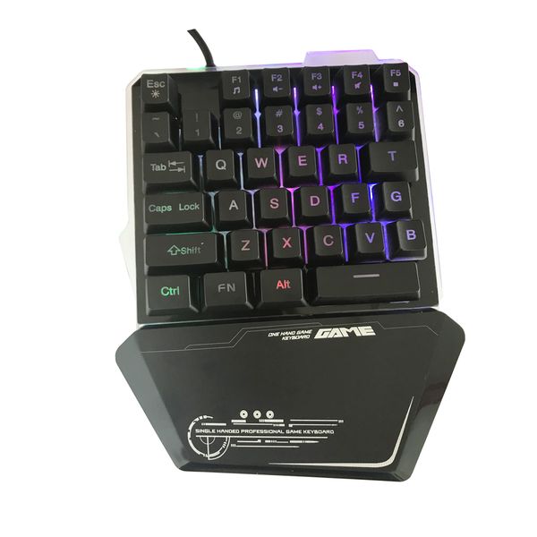 35 Keys One-handed Gaming Keypad with Rainbow Backlight