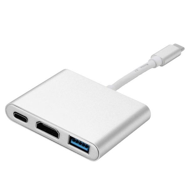 Multifunctional 3-in1 USB-C Hub Adapter