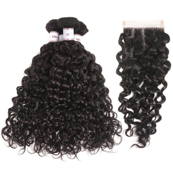 French Curl Brazilian Hair 22 Inches 3Bundles + 16 inches Closure