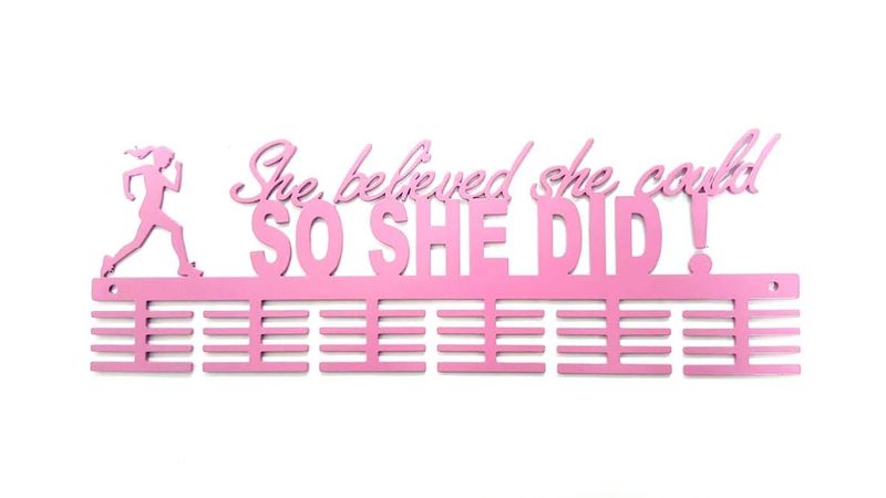 DCDesigners She Believed 48 Tier Running Medal Hanger - Pink