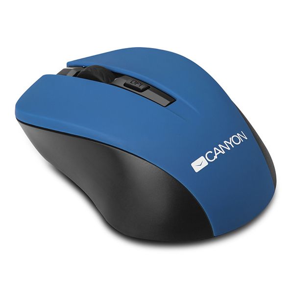 Canyon Wireless 800/1000/1200 DPI 3 Button Mouse - Blue