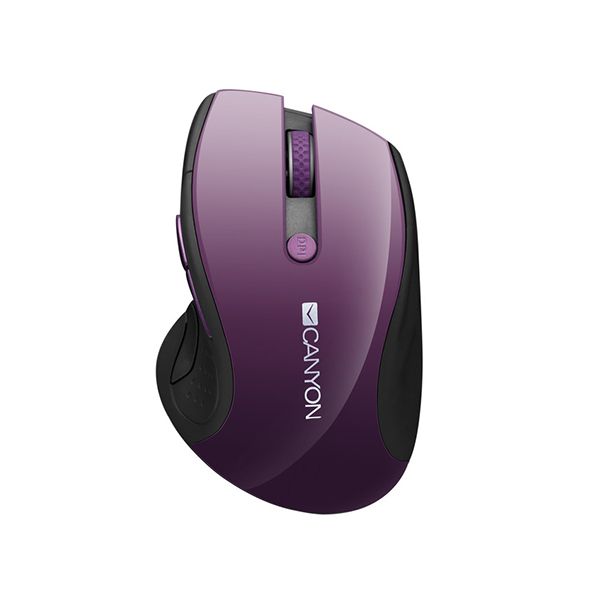 Canyon Wireless 1000/1200/1600 DPI 6 Button Mouse - Purple