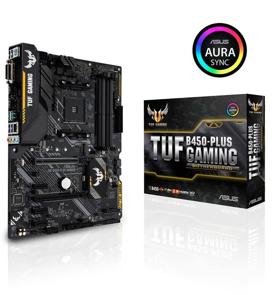 ASUS TUF B450M-PLUS GAMING AMD B450 mATX gaming Motherboard With Aura Sync