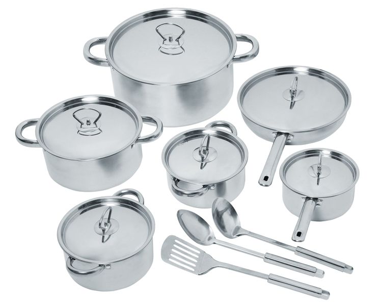 15 Piece Stainless Steel Cookware Set