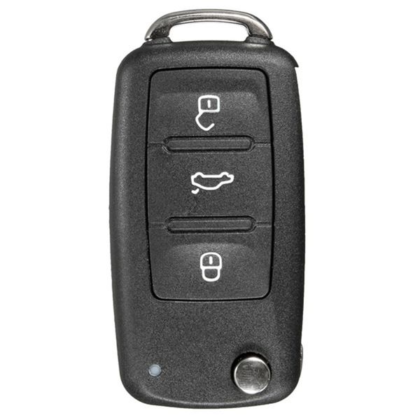 3 Button Remote Key FOB Shell Case+Uncut Blade For VW Polo