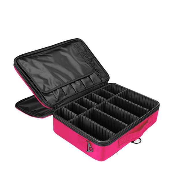 3 Layers Waterproof Makeup Bag Travel Cosmetic Case Expandable