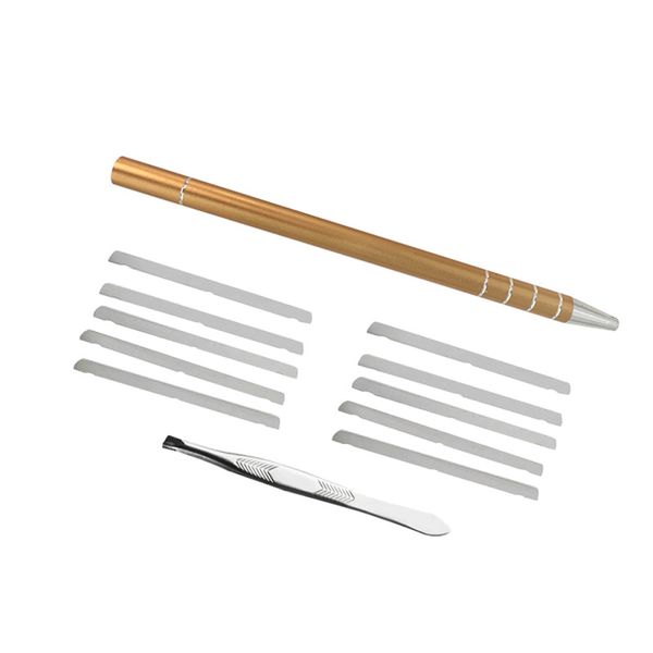 Eyebrow Hair Razor Engraved Pen For DIY Hair Art Design - Golden