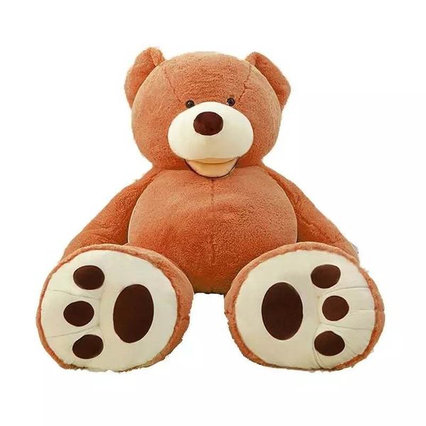 TANOTIB Cuddly Plush Teddy Bear w Footprints - Giant - 80cm - Dark Brown