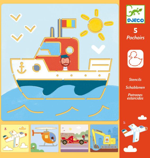 Djeco Stencils - Transport &amp; Co