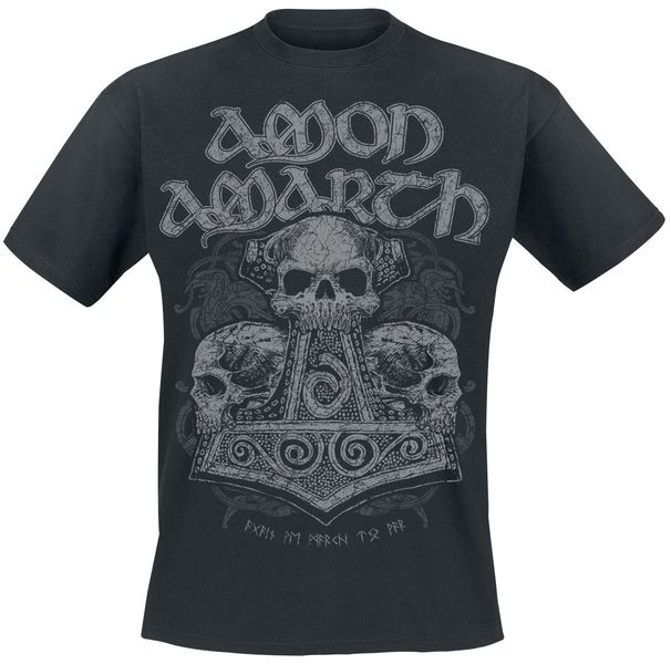 RockTs Amon Amarth Skull Hammer T-Shirt