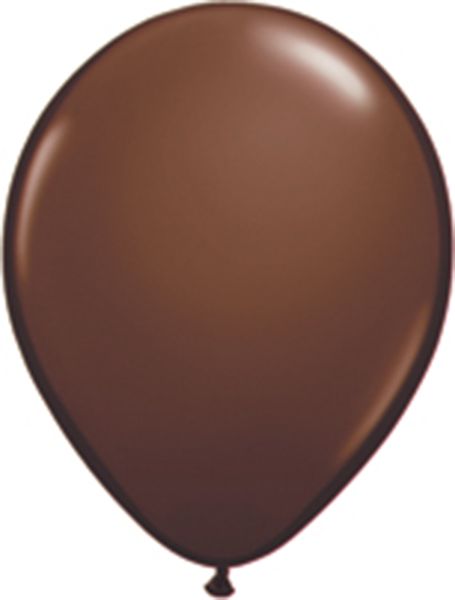 Latex Balloon Plain Round Choc Brown 5 inch x 100 units