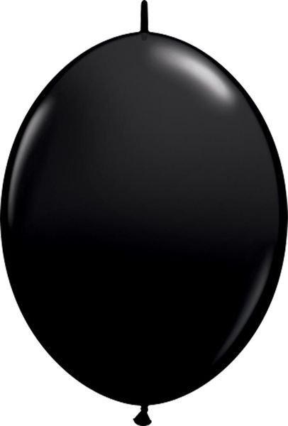 6 Inch Latex Quicklinks Onyx Black 50CTP
