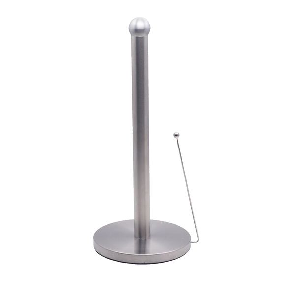 Simple Practical Stainless Steel Paper Towel Holder-Black&amp;Silver-DH3739