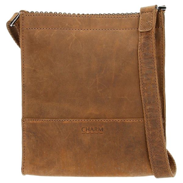 Charm London Hackney Ladies Leather Shoulder Bag - Dark Brown