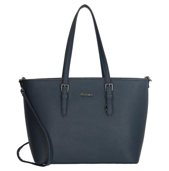 Charm London Birmingham Ladies PU Shopper Bag - Navy