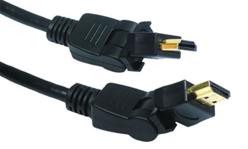 ACDC 1.5m HDMI cable with 180deg rotating plugs - ACDC Dynamics