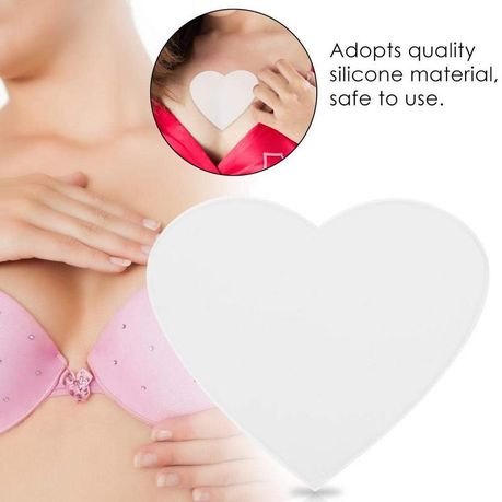 Reusable T Shape Anti-aging Anti Wrinkle Silicone Chest Pads Transparent  Clear