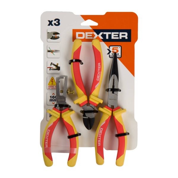 Dexter - Insulatedated Pliers - Set of 3