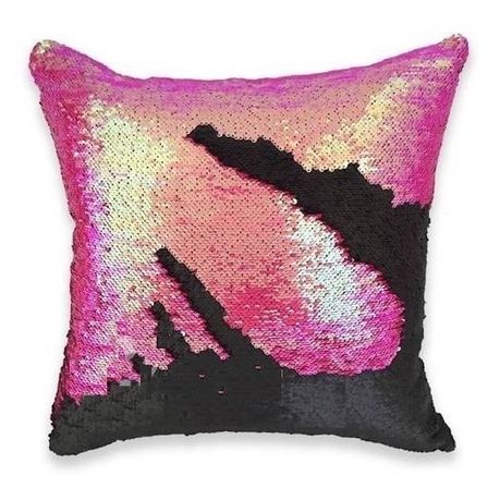 Mermaid Colour Changing Sequin Pillow Cushion Mermaid Pink