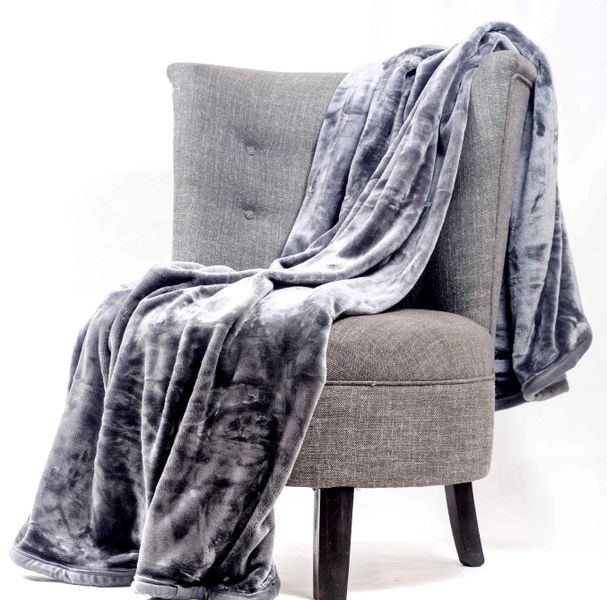 Cashmere "Feel" Luxurious Blankets - Grey
