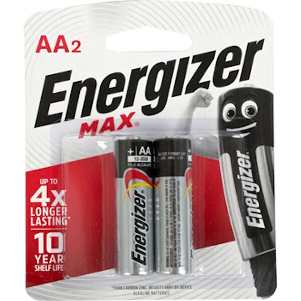Energizer 1.5v MAX Alkaline AA Battery Card 2