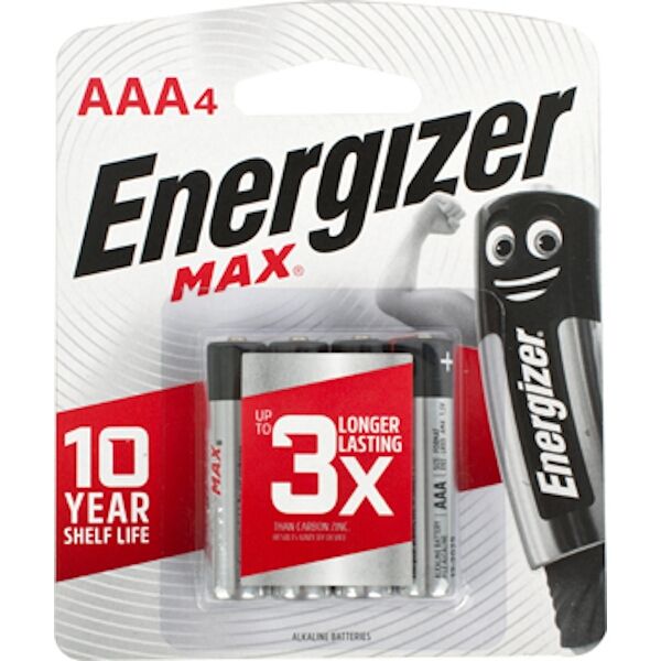 Energizer 1.5v MAX Alkaline AAA Battery Card 4
