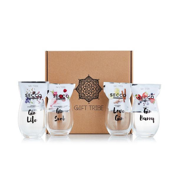 Gin Tribe - Gift Box 4 Pack - Gin Sayings and Secco!