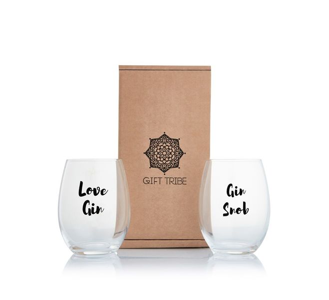 Gin Tribe - Gin Tumbler Glass 2 Pack - Love Gin and Gin Snob