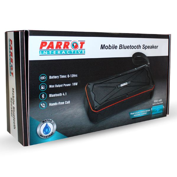 Parrot Mobile Wireless Bluetooth Speaker and Power Bank - Black