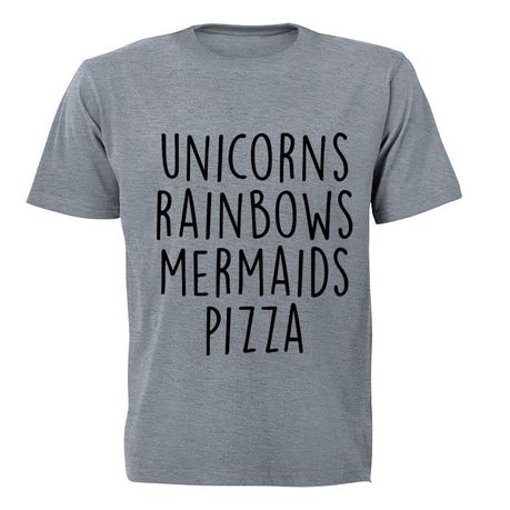 Unicorns - Rainbows - Mermaids - Kids T-Shirt - Grey