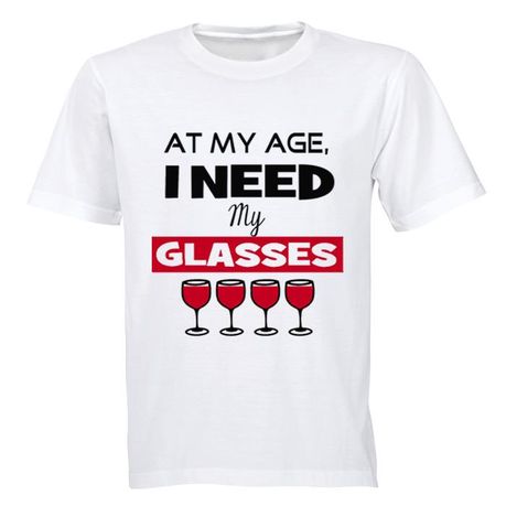 At My Age, I Need My Glasses! - Kids T-Shirt - Grey