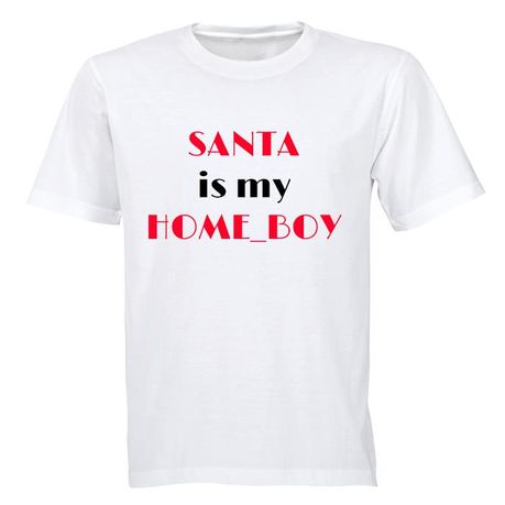 Santa is my Home_Boy - Kids T-Shirt - White