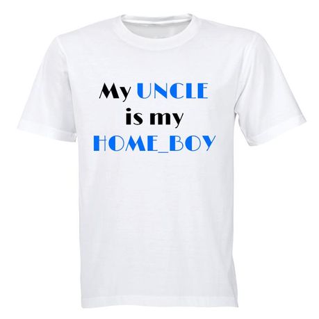My Uncle is my Home_Boy - Kids T-Shirt - White