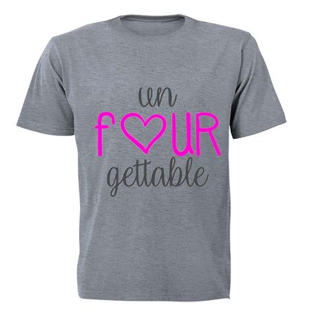Un-FOUR-gettable! - Kids T-Shirt - Grey