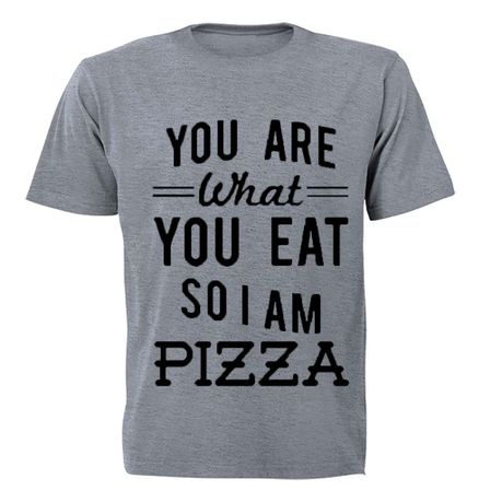 I am PIZZA - Kids T-Shirt - Grey